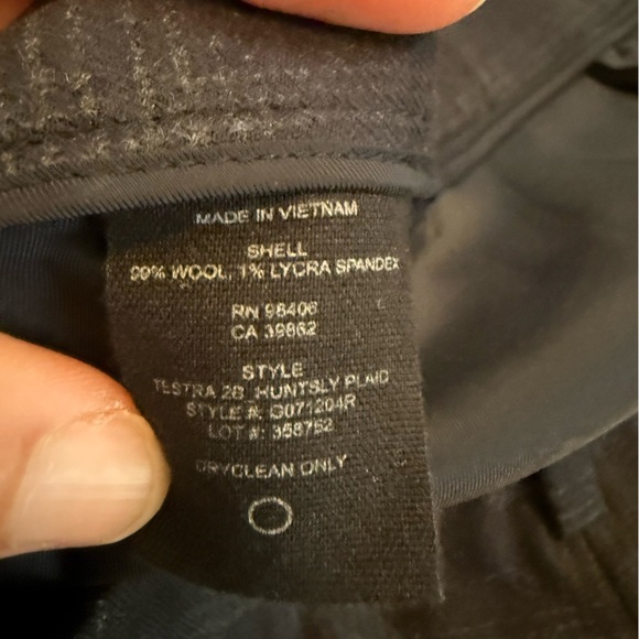 Theory Women’s Plaid Wool Blend Dress Pants Size 2 Blue 29” Inseam - Picture 4 of 5